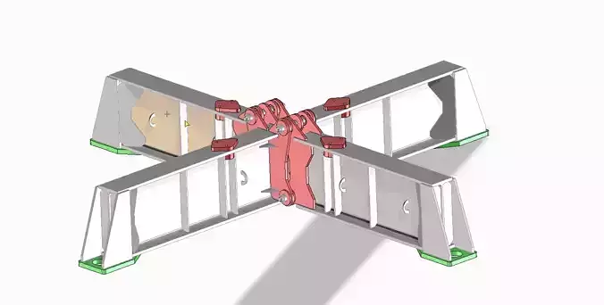 Tower crane chassis 3D model