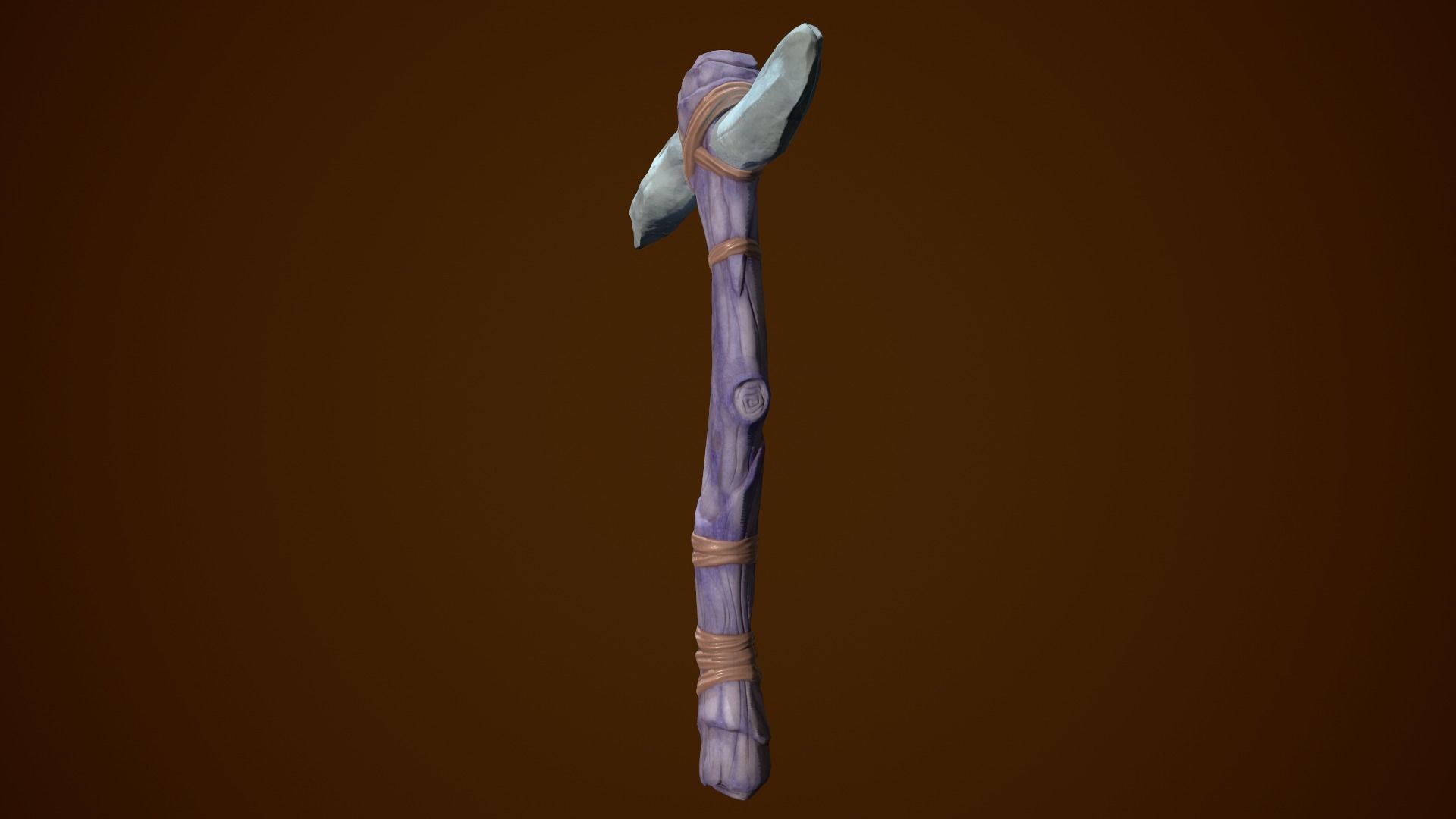 Stylized Pickaxe Low-poly 3D model_7