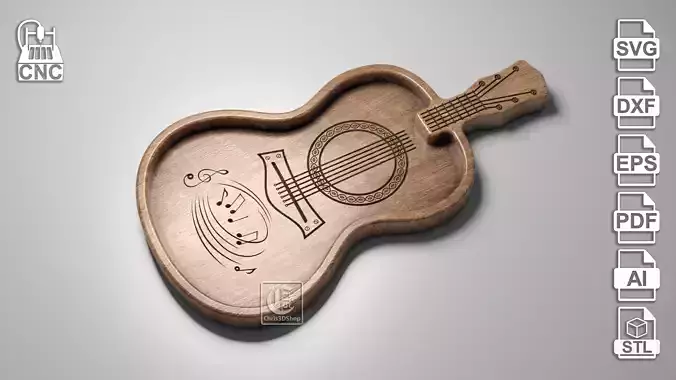 Guitar Tray 4 - Files for CNC