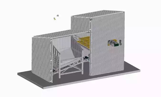 Dosing unit for aggregates 3D model