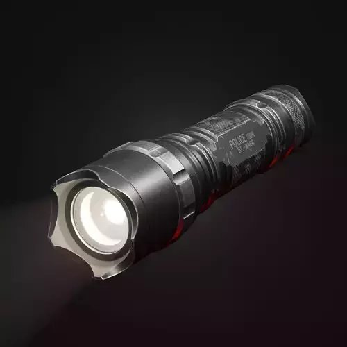Old flashlight  Low-poly 3D model Old flashlight  Low-poly 3D model