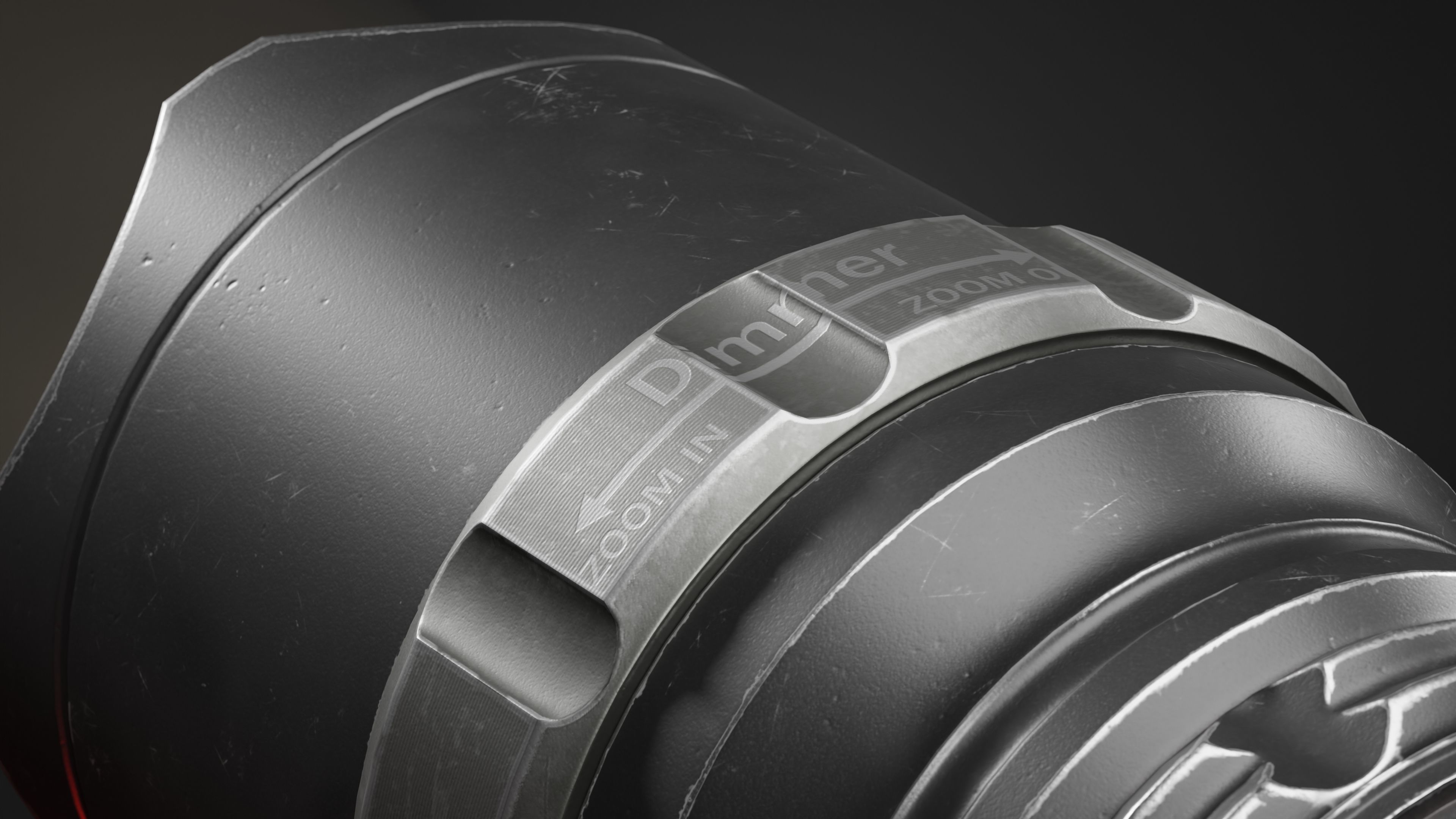 Old flashlight  Low-poly 3D model_6