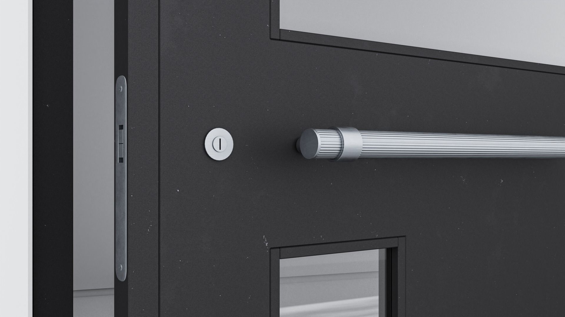 Aluminium door 353 3D model_4