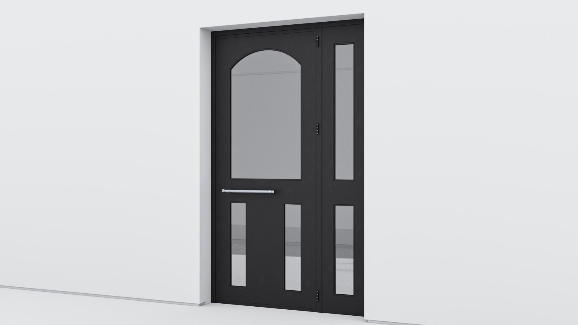 Aluminium door 353 3D model_2