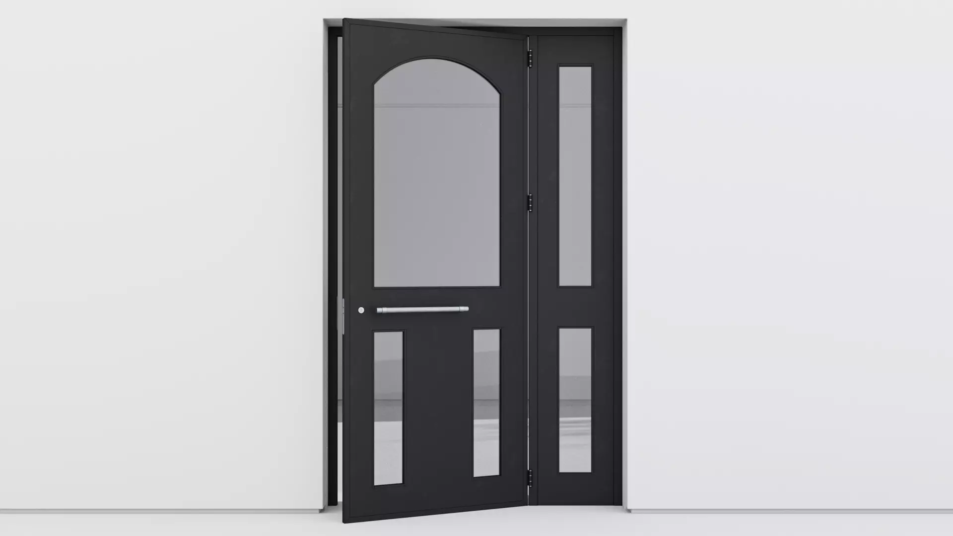 Aluminium door 353 3D model_0