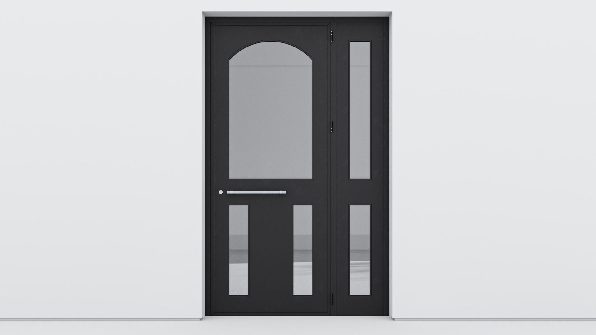 Aluminium door 353 3D model_1