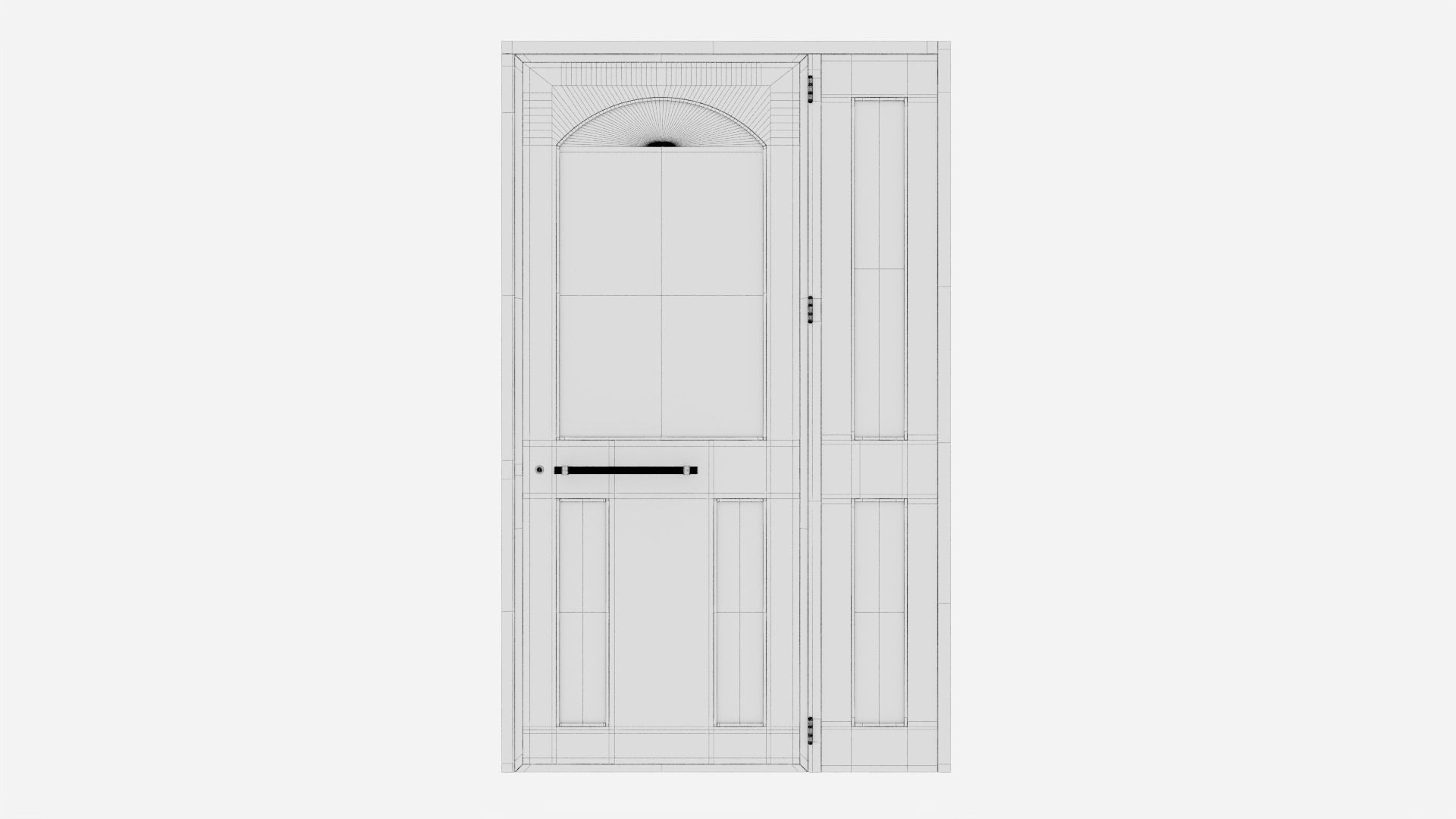 Aluminium door 353 3D model_6