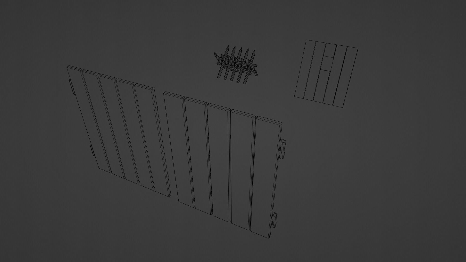 Palisade Low-poly 3D model_29
