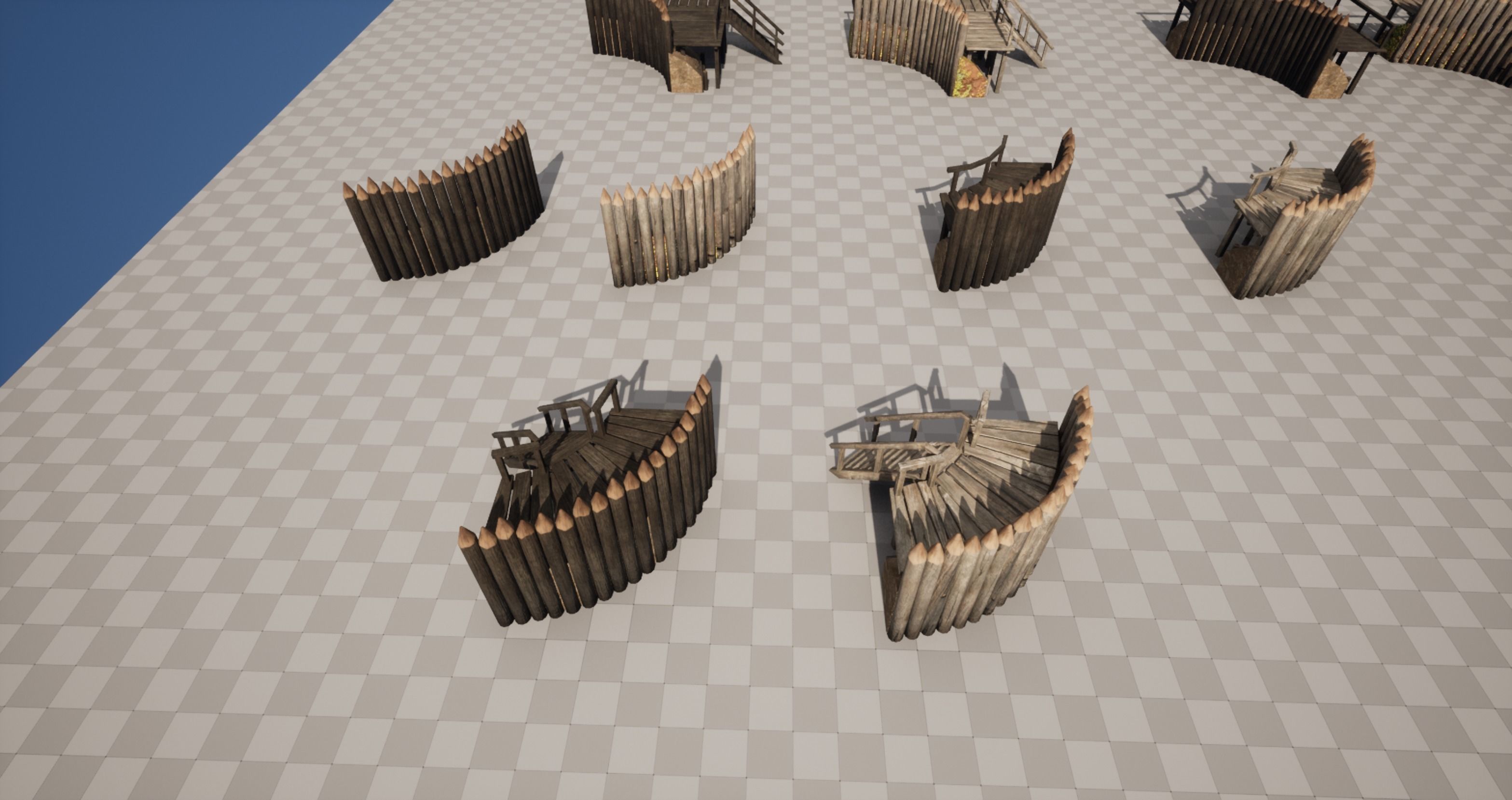 Palisade Low-poly 3D model_8