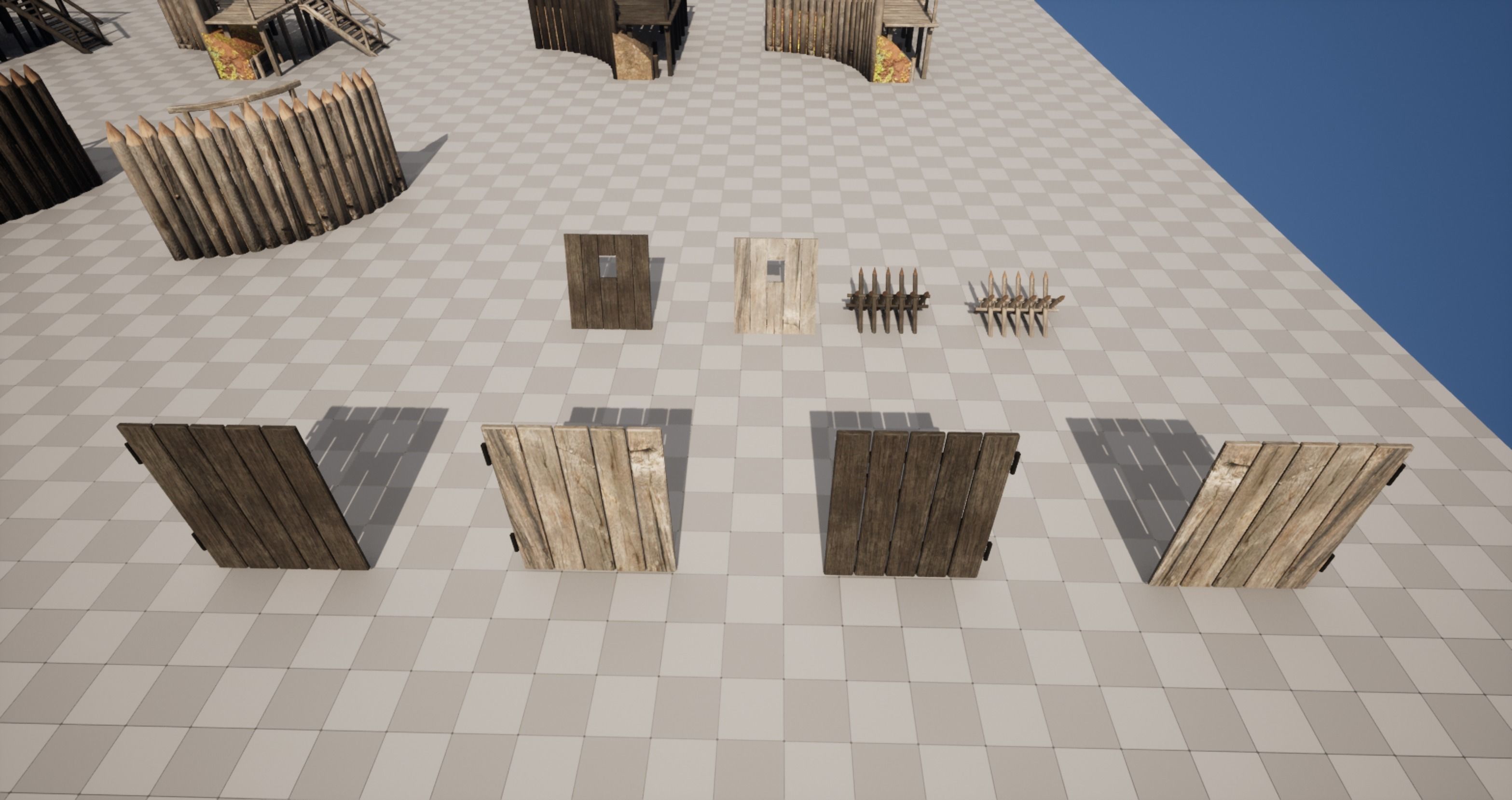 Palisade Low-poly 3D model_10