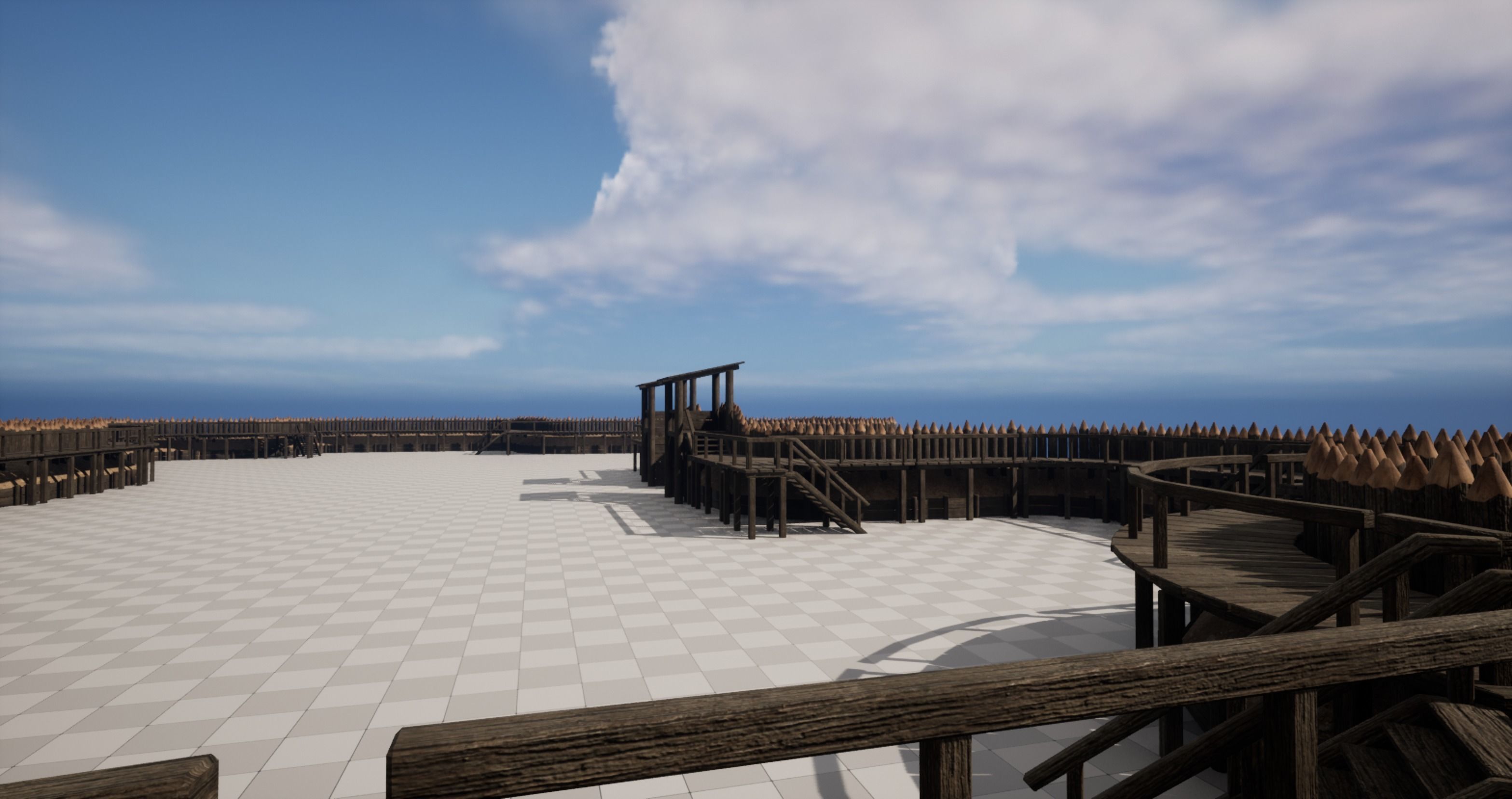 Palisade Low-poly 3D model_15