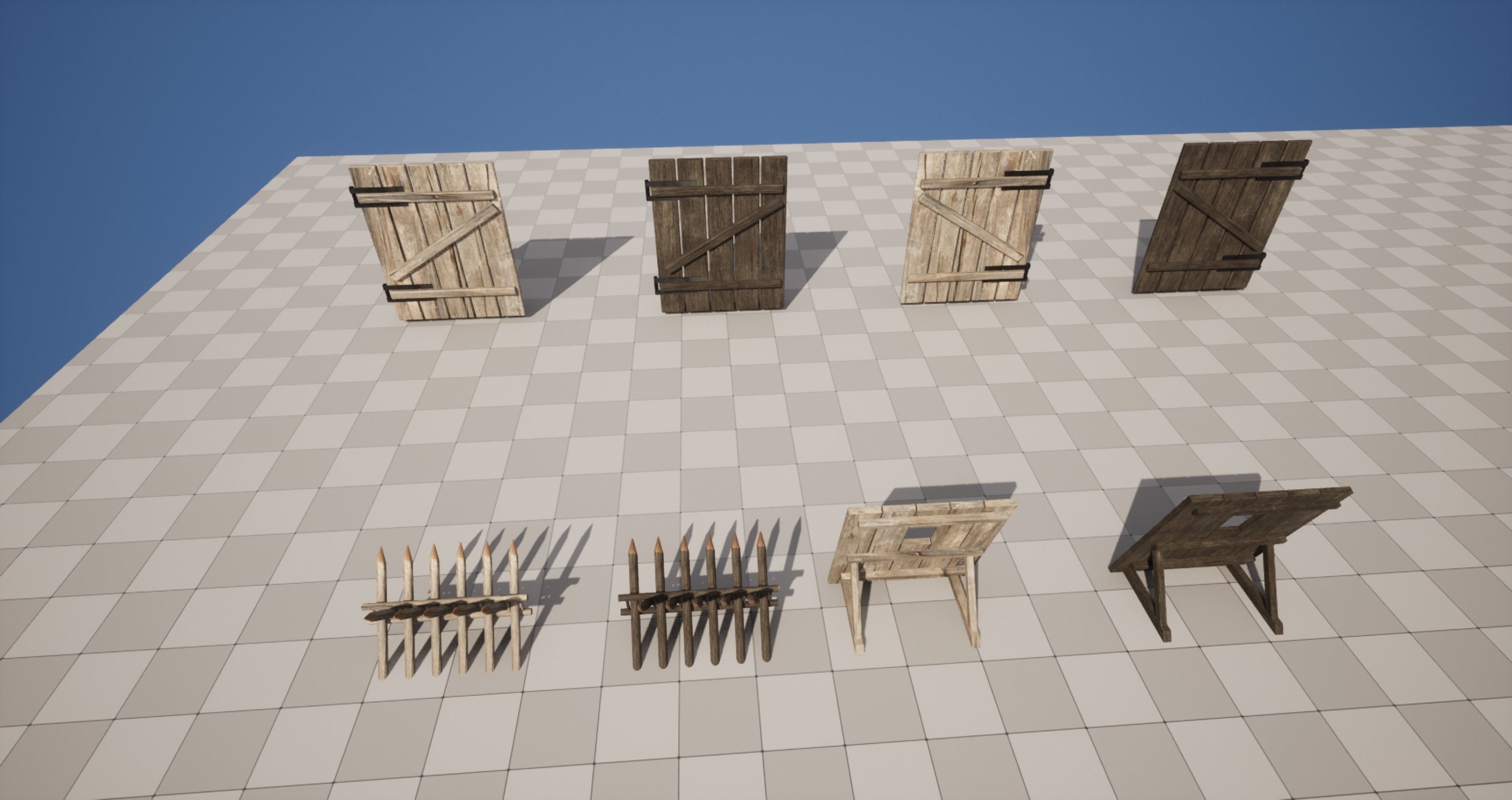 Palisade Low-poly 3D model_11