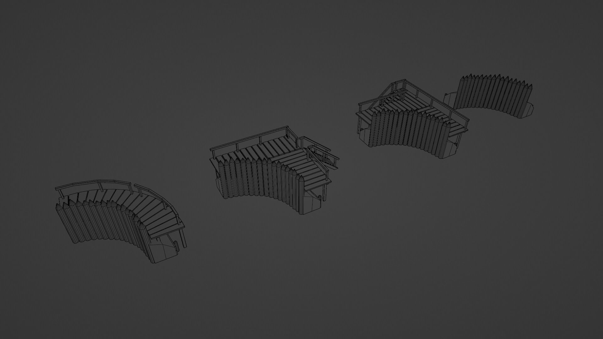 Palisade Low-poly 3D model_25