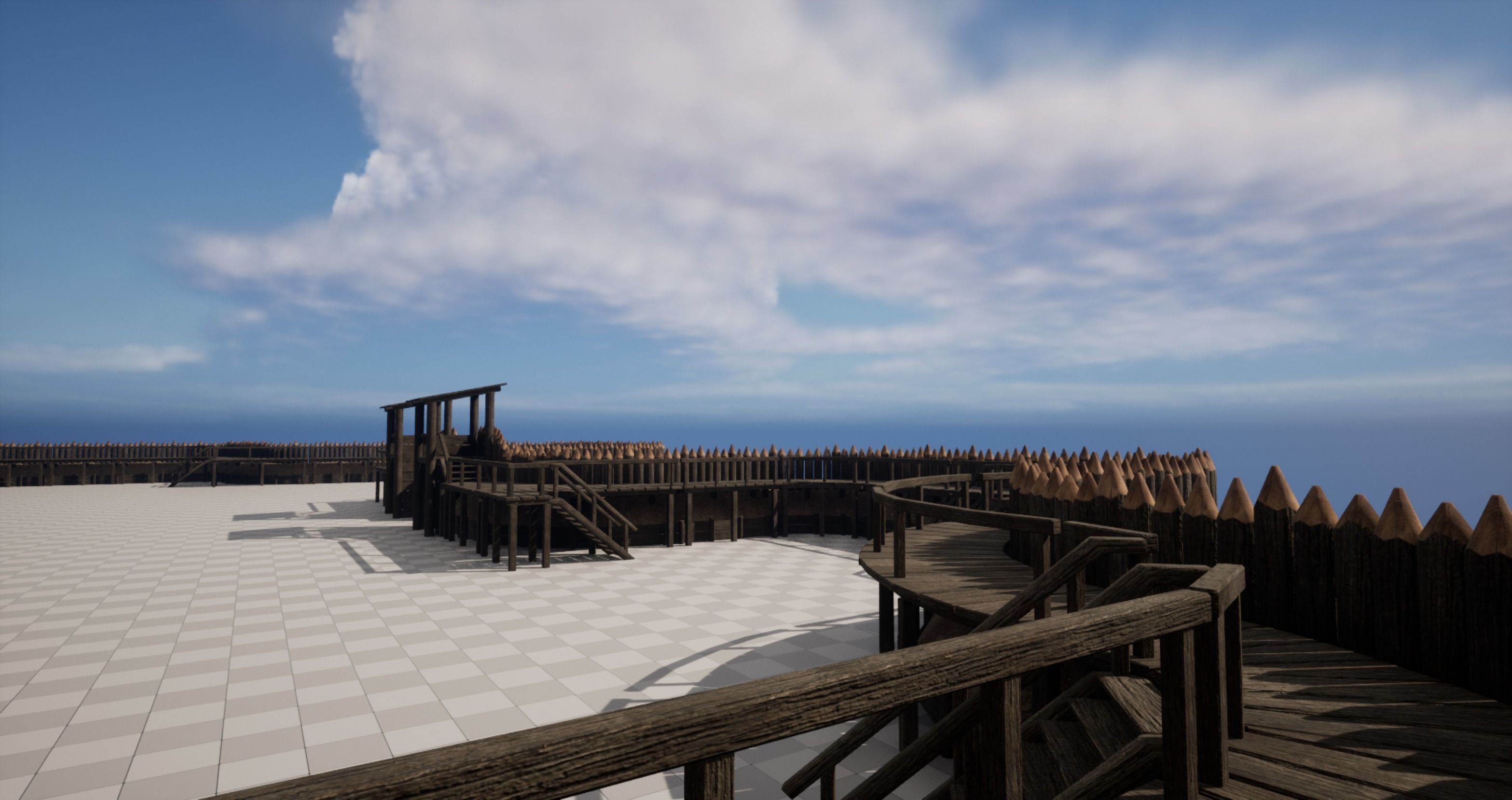 Palisade Low-poly 3D model_16