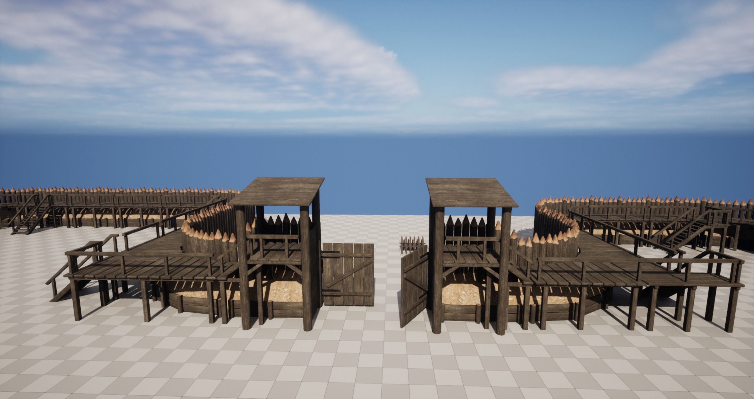 Palisade Low-poly 3D model_18