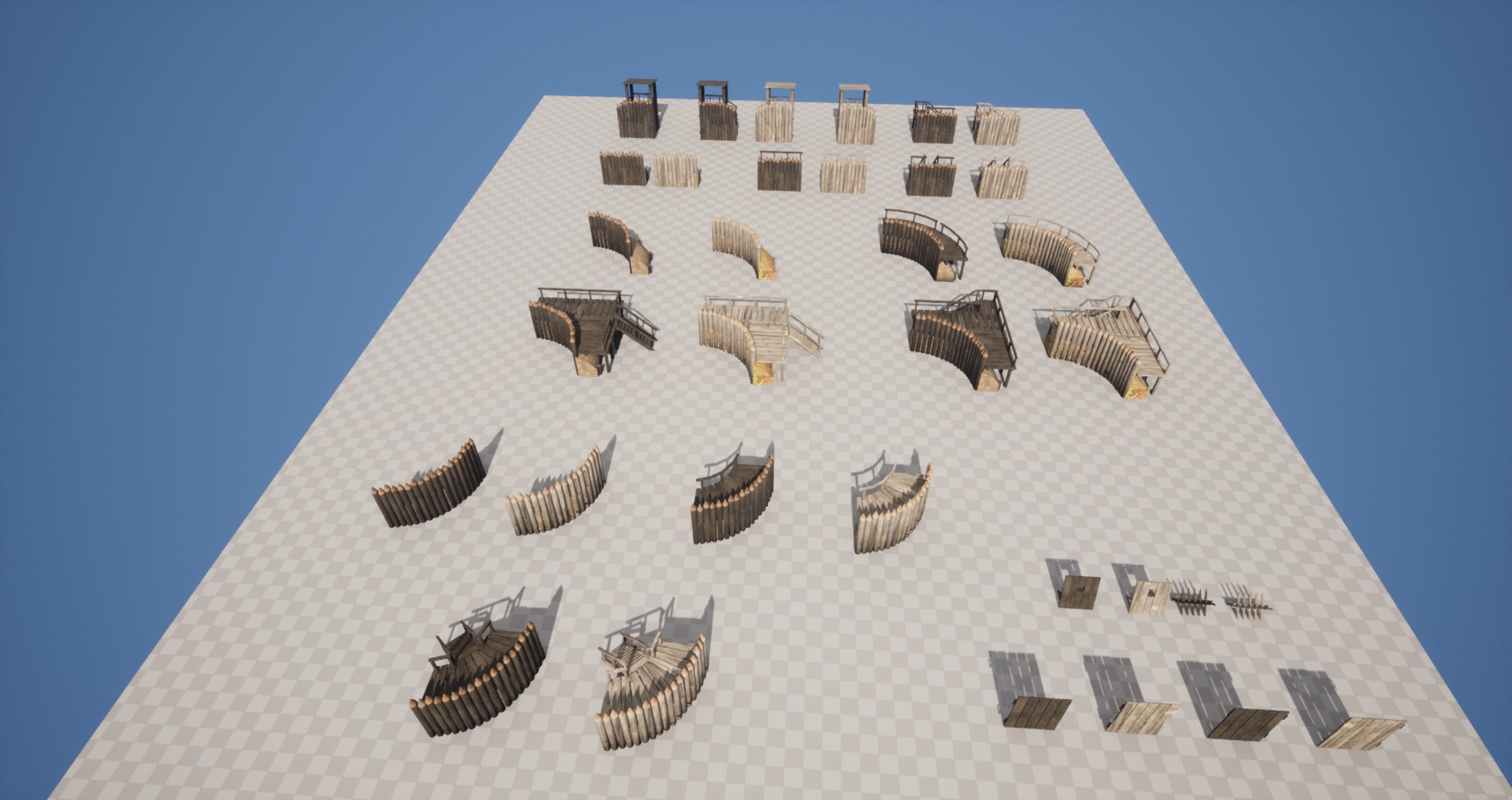 Palisade Low-poly 3D model_12