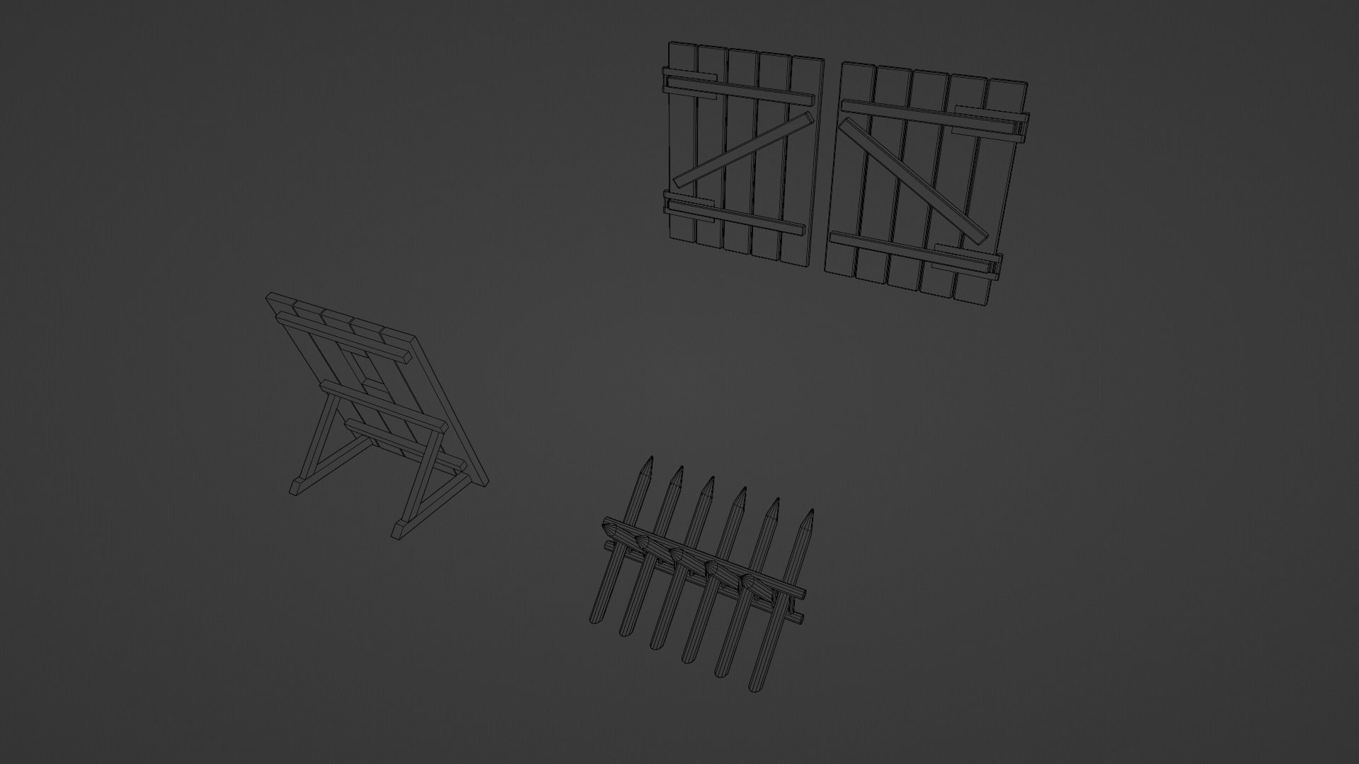 Palisade Low-poly 3D model_30