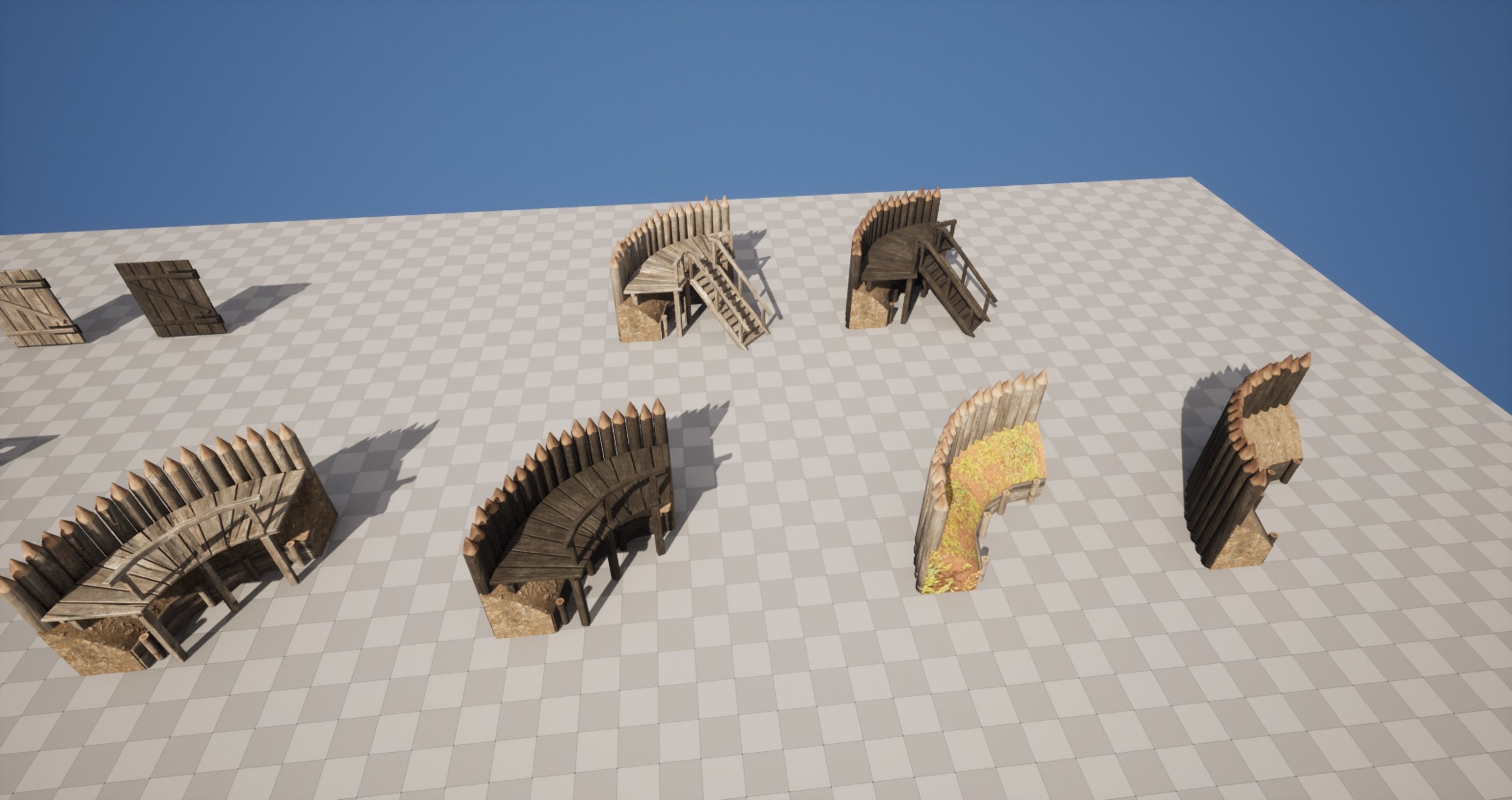 Palisade Low-poly 3D model_9