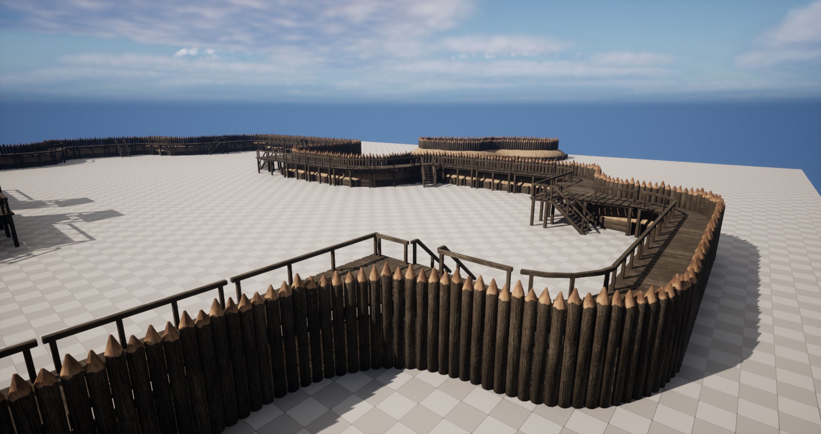 Palisade Low-poly 3D model_14