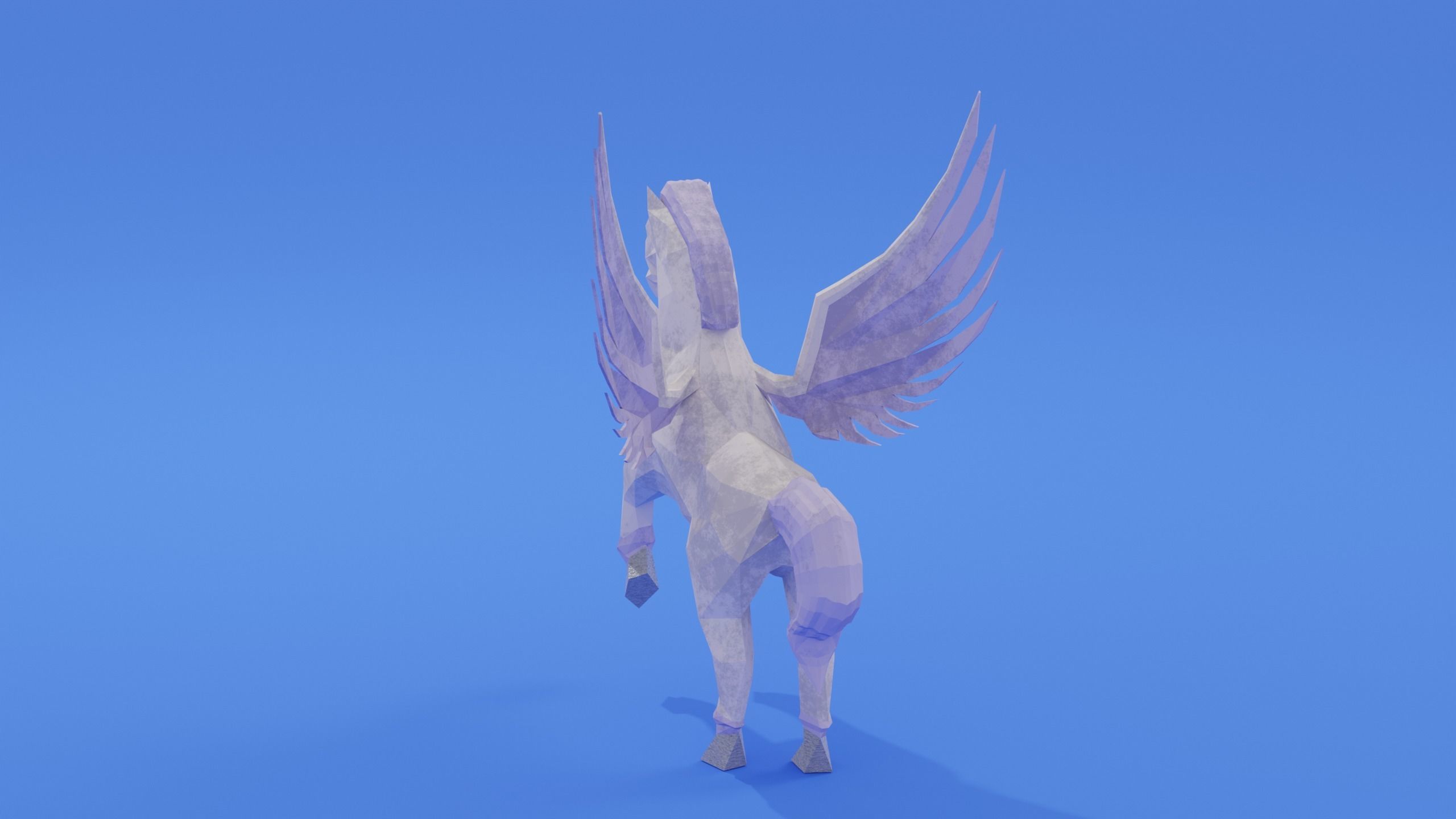 Pegasus Winged horse Horse with wings Flying  Divine  Rigged Low-poly 3D model_1