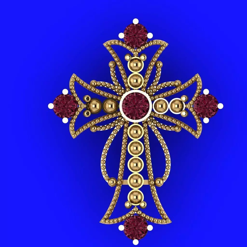 Gold Christian Cross 3d Print Model Free 3D print model