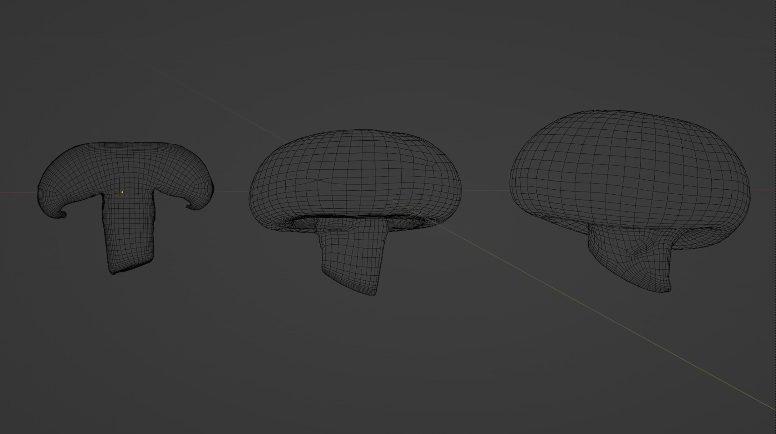 Mushroom Low-poly 3D model_8