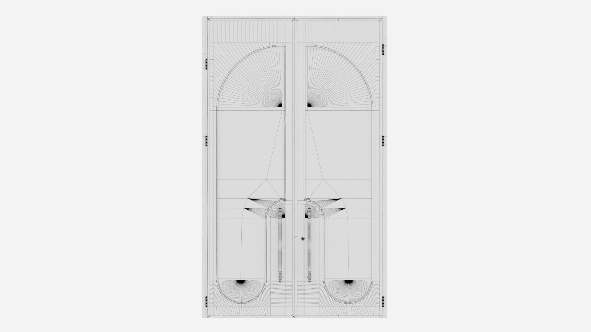 Aluminium door 354 3D model_6