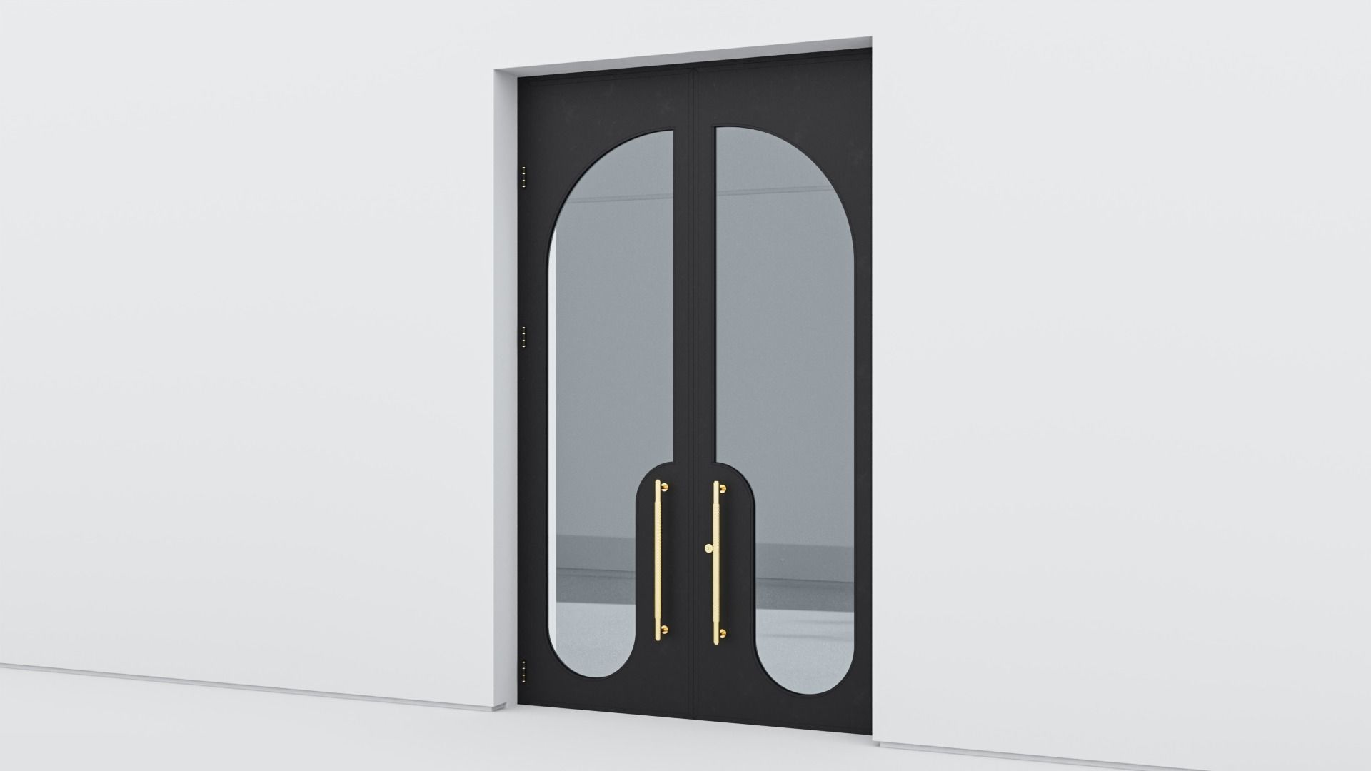 Aluminium door 354 3D model_1