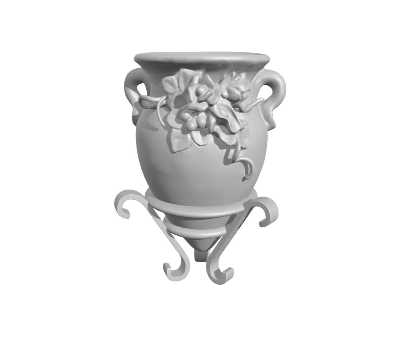 Vase with pedestal 3D print model_0