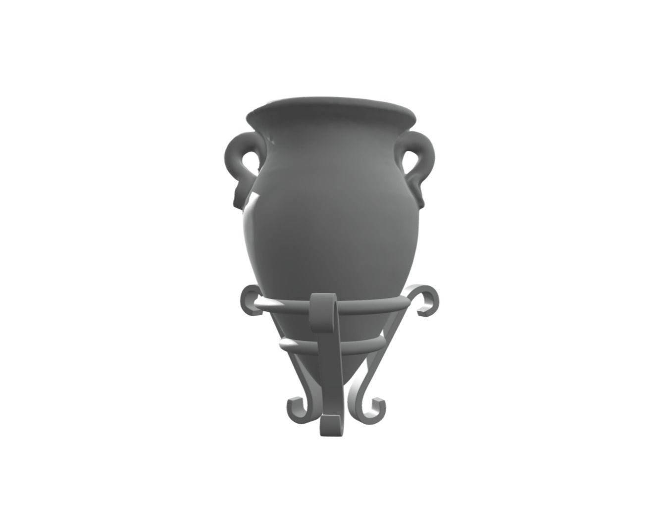 Vase with pedestal 3D print model_2