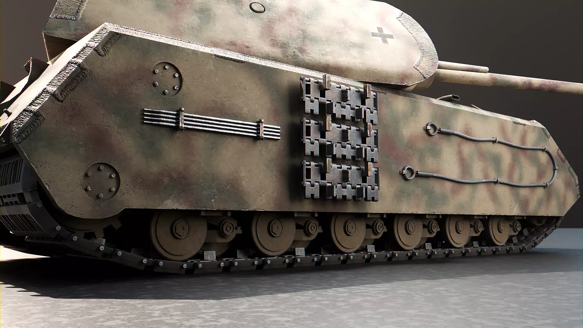 Panzer VIII Maus - German Heavy Tank Low-poly 3D model_5