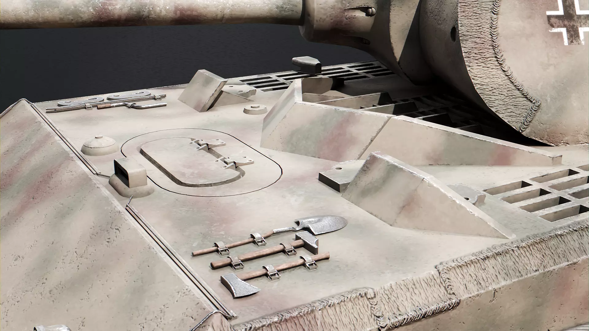 Panzer VIII Maus - German Heavy Tank Low-poly 3D model_7