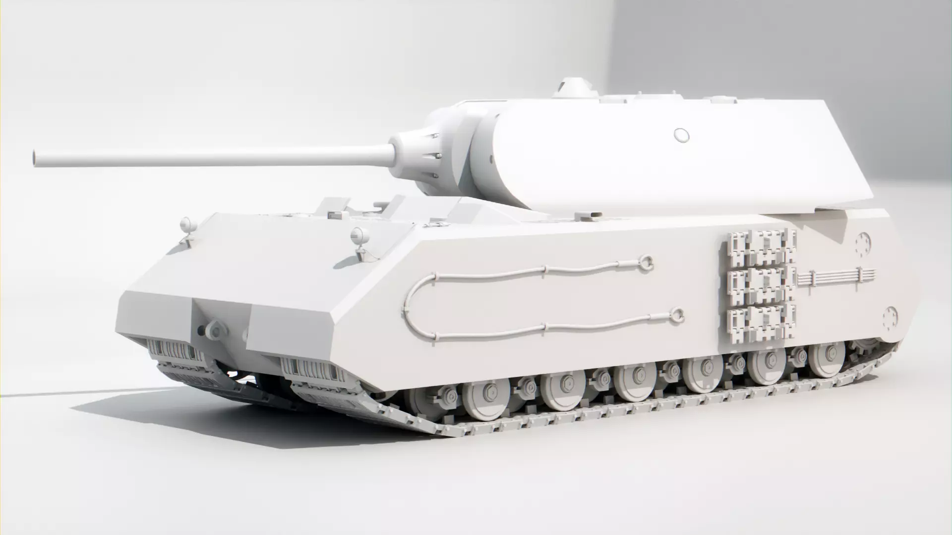 Panzer VIII Maus - German Heavy Tank Low-poly 3D model_8