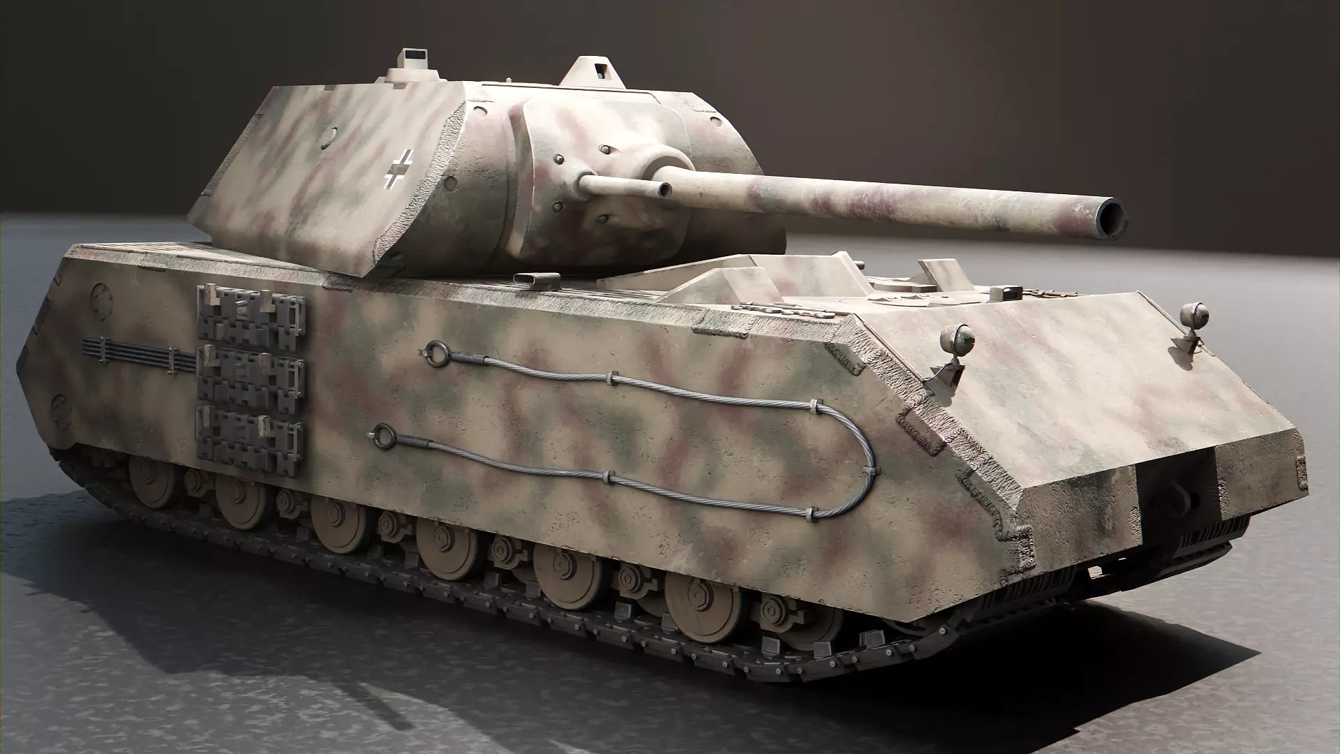 Panzer VIII Maus - German Heavy Tank Low-poly 3D model_3