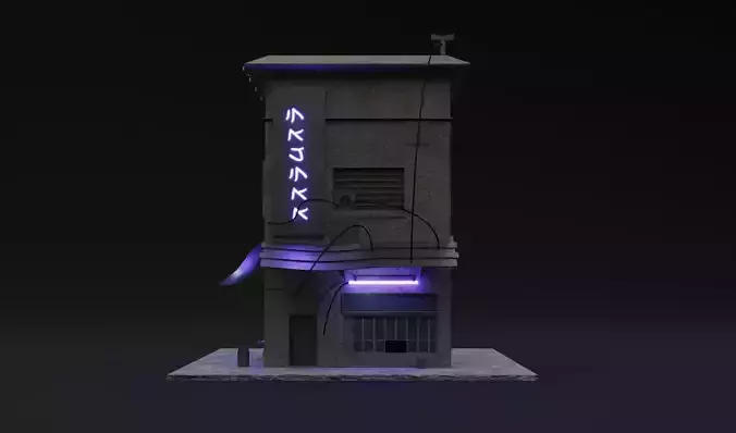 Cyberpunk Slum Building