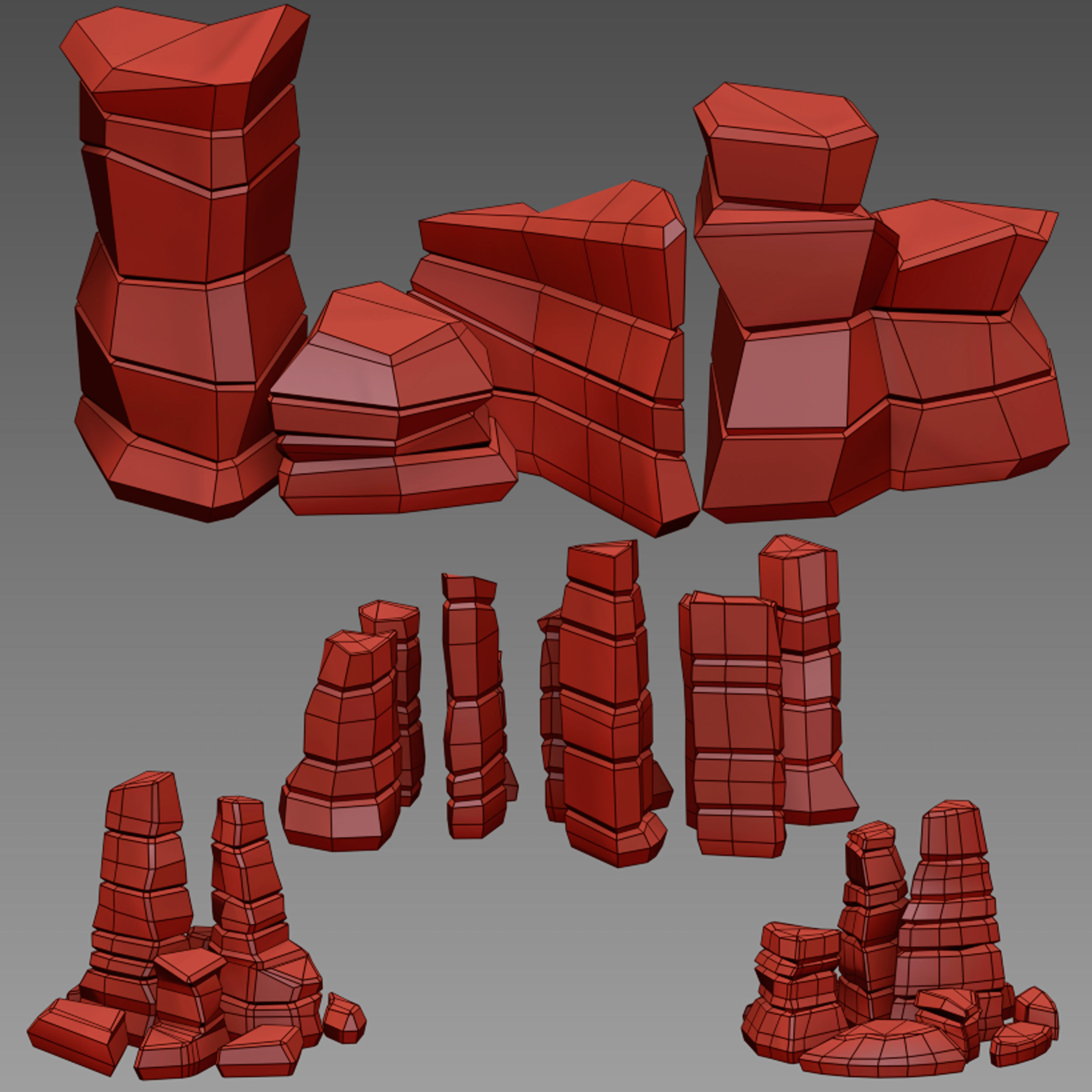 Canyon - stone - rock constructor 3D model_24
