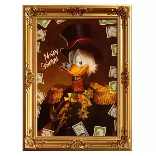 Classic gold frame with monograms Scrooge McDuck MONEY GENERAL 3D model