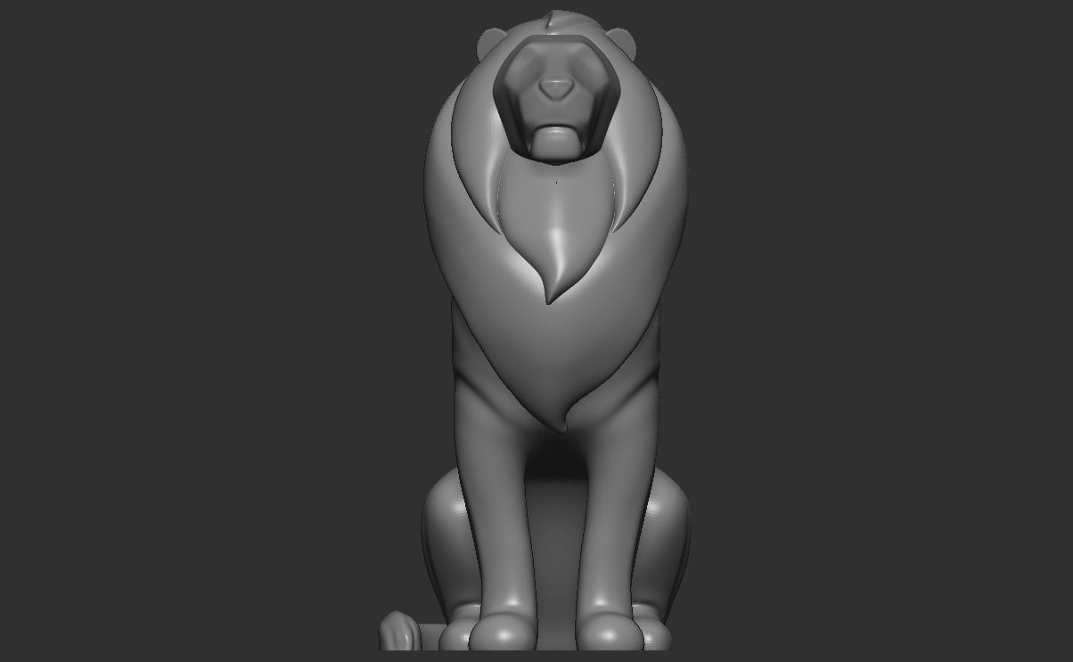 3d Lion  model Figurine Statue  sculpture Ornaments   printable 3D print model_1