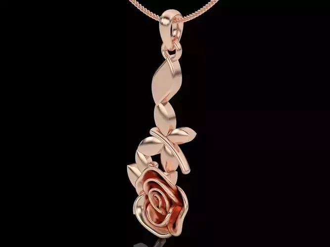 fashion pendant flower pendant silver gold