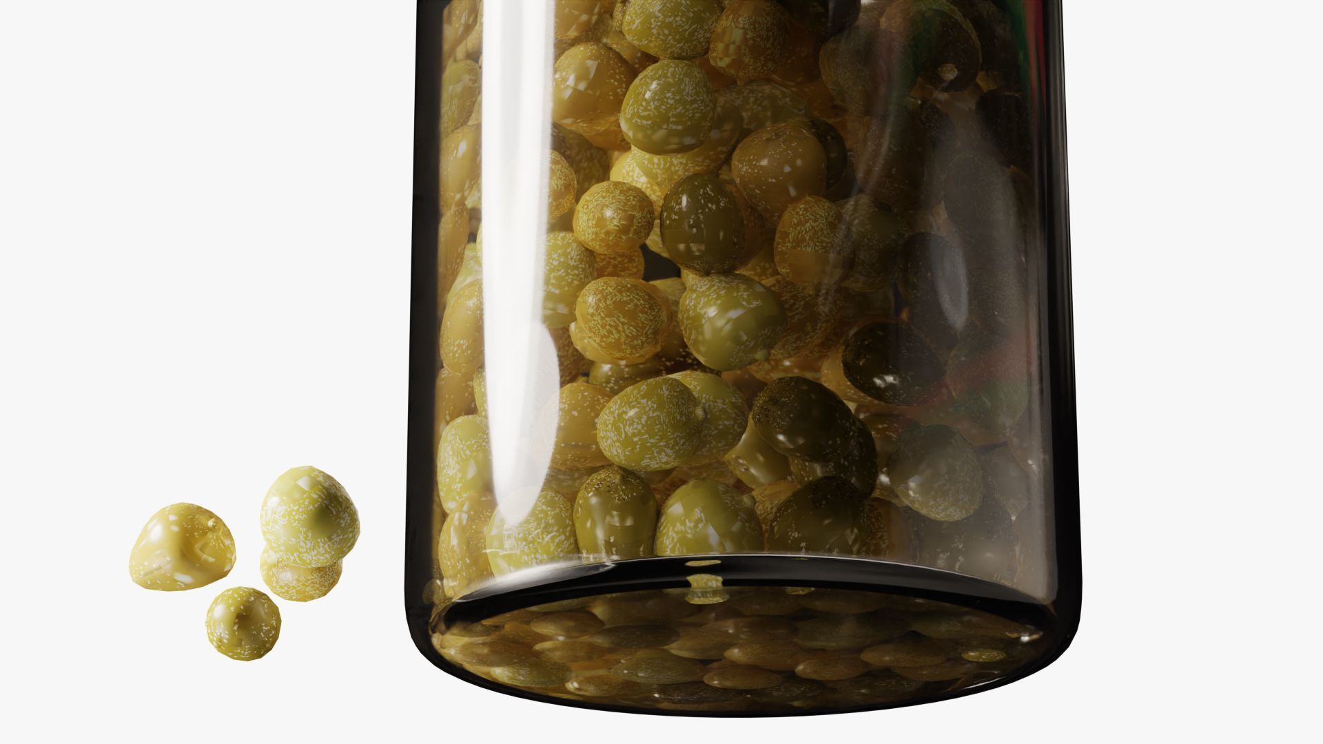 3D Caper buds 3D model_4