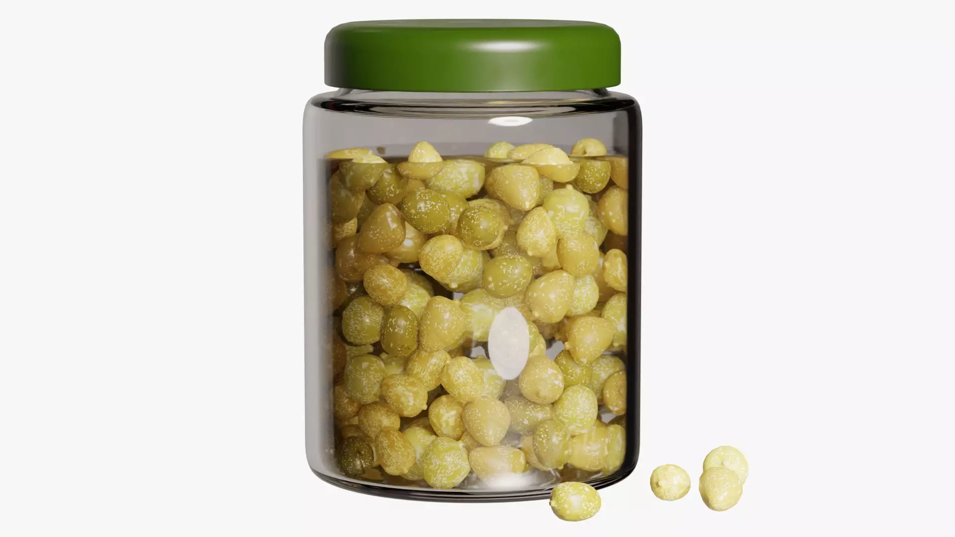 3D Caper buds 3D model_0