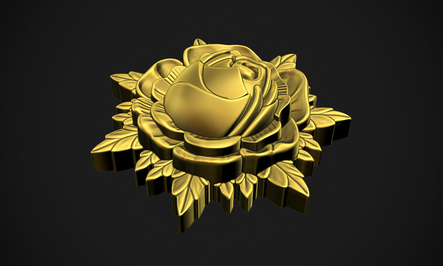 Rose Relief 3D print model_3