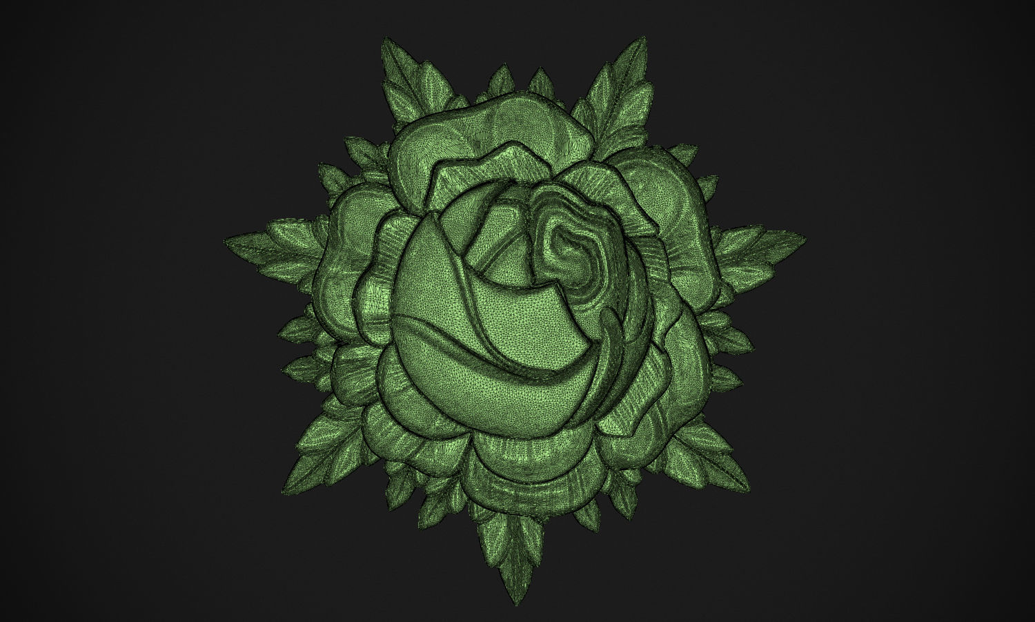 Rose Relief 3D print model_7