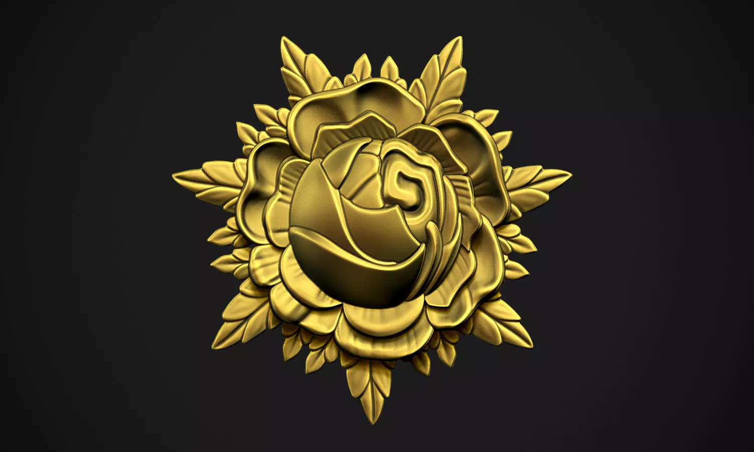 Rose Relief 3D print model_0