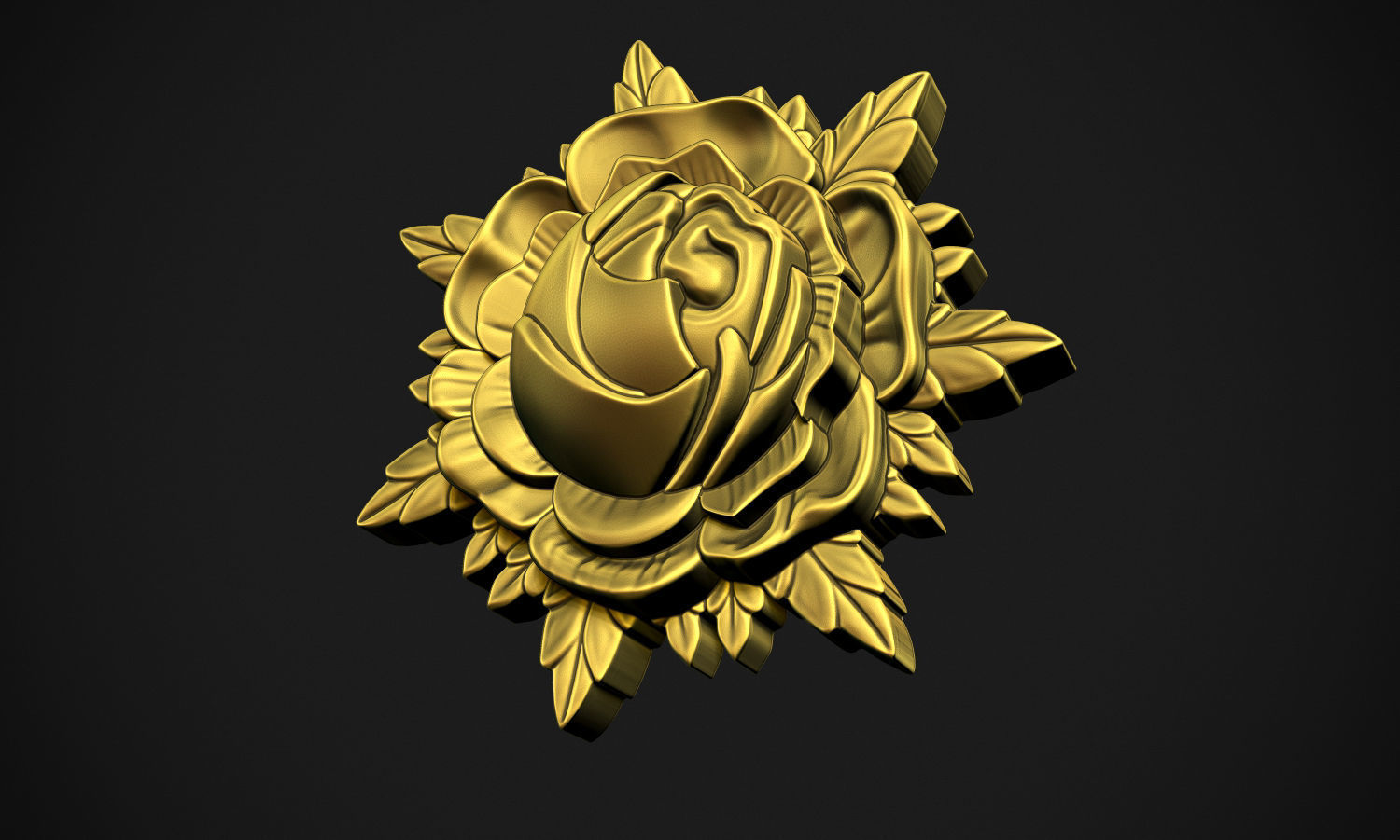 Rose Relief 3D print model_2