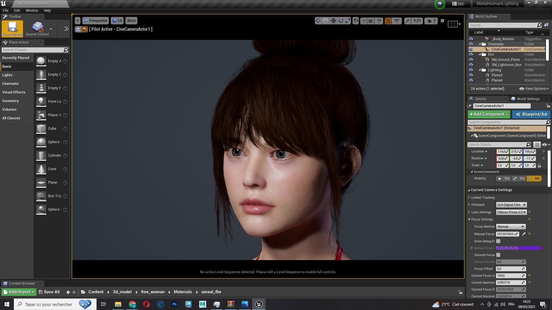 Mei Ling Realistic Asian Woman with Two Outfits Low-poly 3D model_24