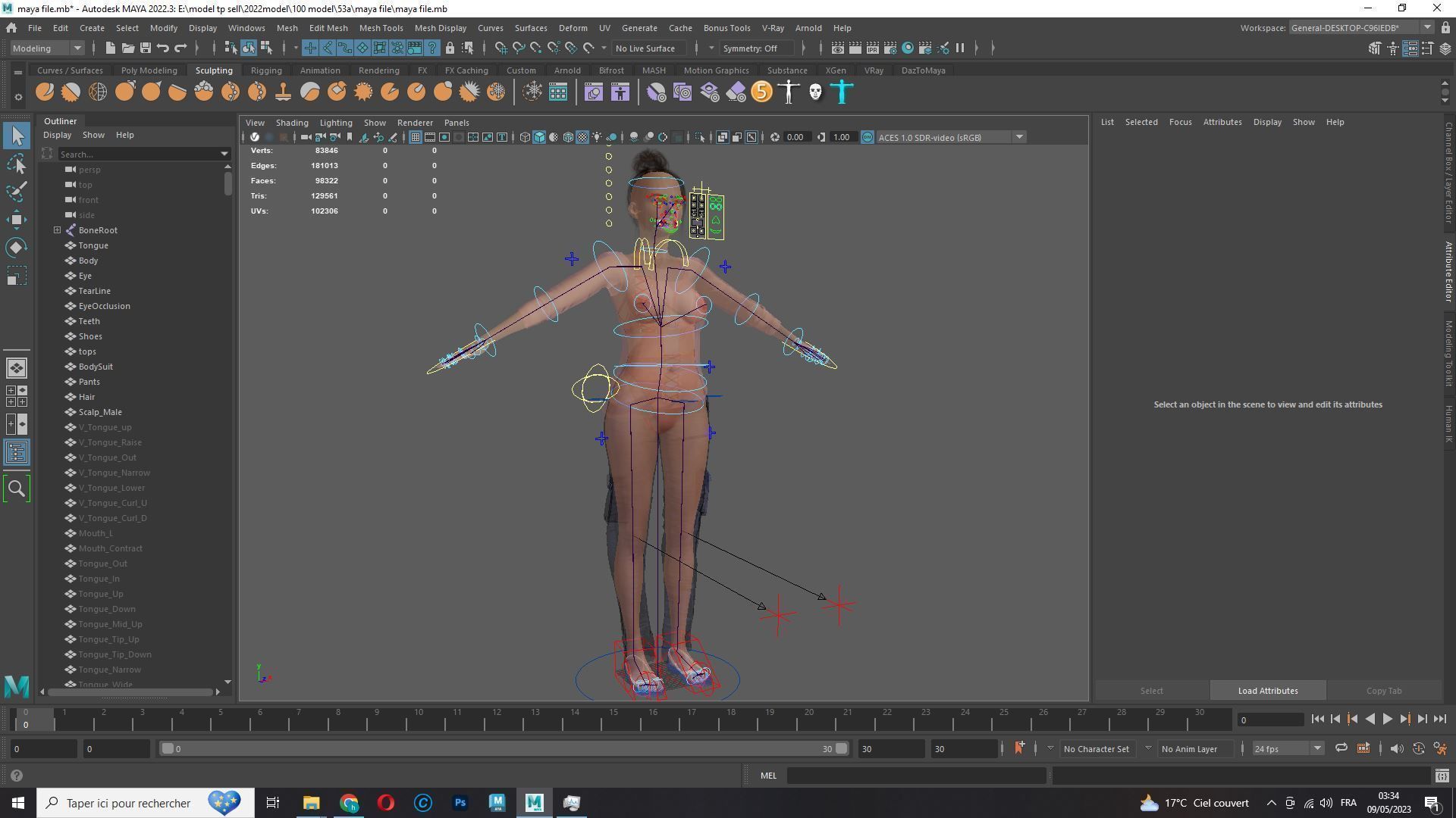 Mei Ling Realistic Asian Woman with Two Outfits Low-poly 3D model_39