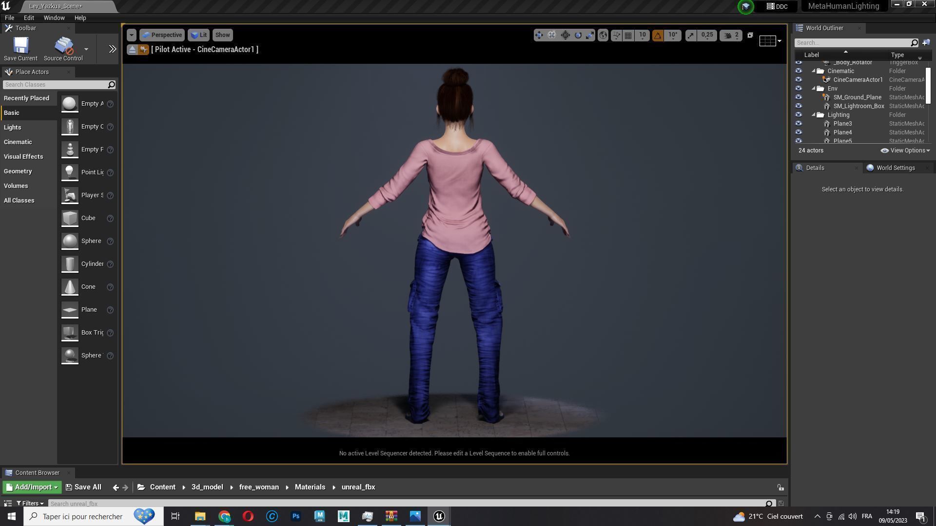 Mei Ling Realistic Asian Woman with Two Outfits Low-poly 3D model_25
