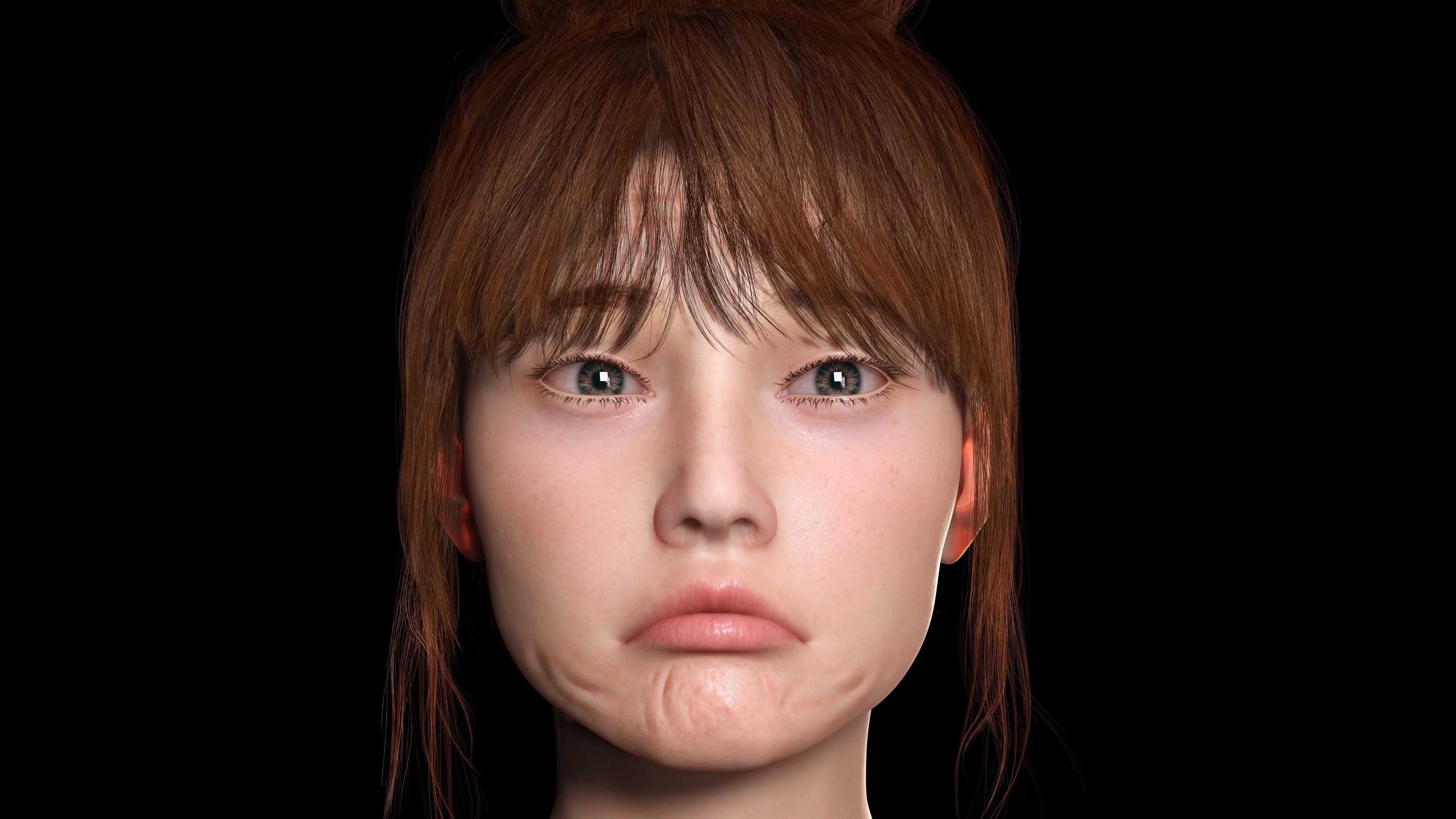 Mei Ling Realistic Asian Woman with Two Outfits Low-poly 3D model_18