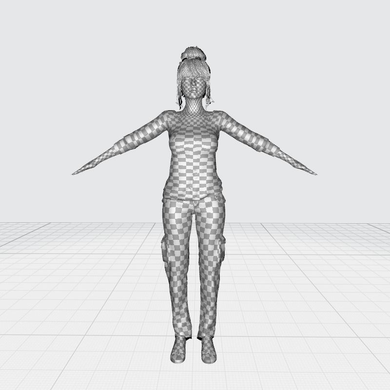 Mei Ling Realistic Asian Woman with Two Outfits Low-poly 3D model_42